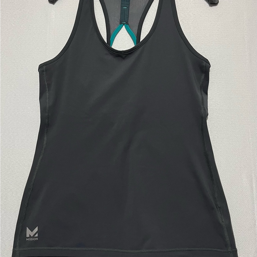 Mission VaporActive Grey Tank Top, racer back in size Large